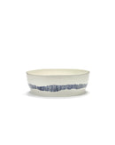 Salad bowl - White Stripes - Blue Feast - By Ottolenghi
