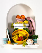 Saladier - Blanc Stripes - Bleu Feast - By Ottolenghi