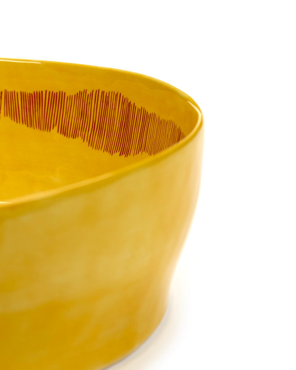 Salad Bowl - Yellow Stripes - Red Feast - By Ottolenghi