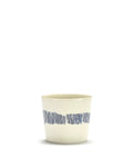 Lot De 4 Tasses À Expresso - Blanc - Bleu Feast - By Ottolenghi