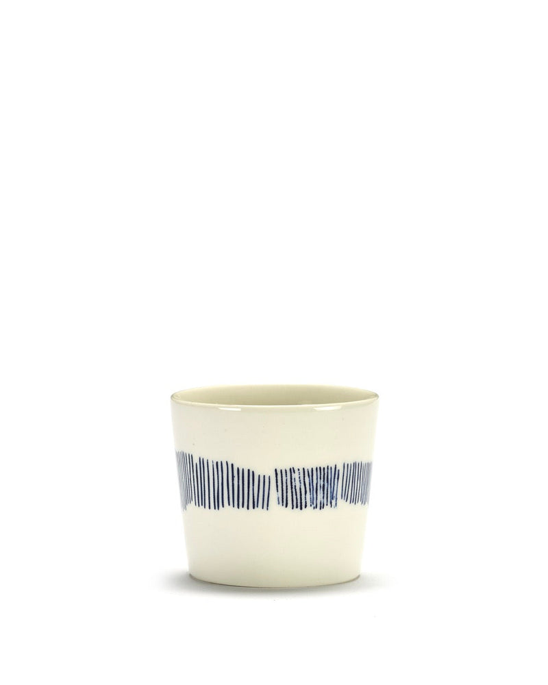 Set of 4 Espresso Cups - White - Blue Feast - By Ottolenghi