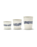 Set of 4 Espresso Cups - White - Blue Feast - By Ottolenghi