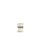 Lot De 4 Tasses À Thé - Blanc - Bleu Feast - By Ottolenghi