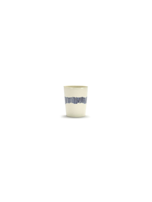 Set of 4 Tea Cups - White - Blue Feast - By Ottolenghi