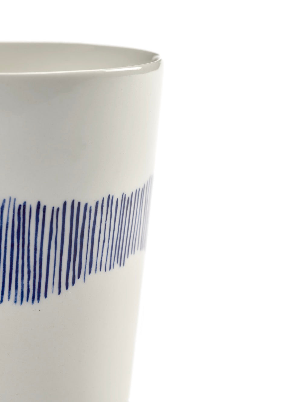 Feast - Lot De 4 Tasses À Thé - Grès - Blanc Bleu