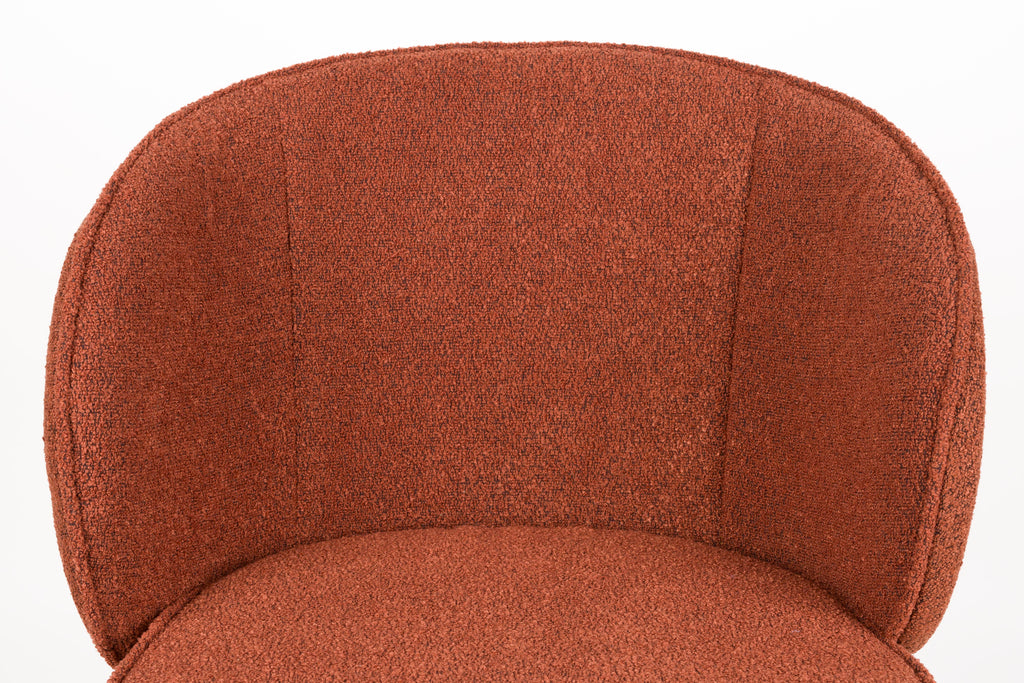 Joa - Dining Room Chair - Polyester - Terracotta/Beige