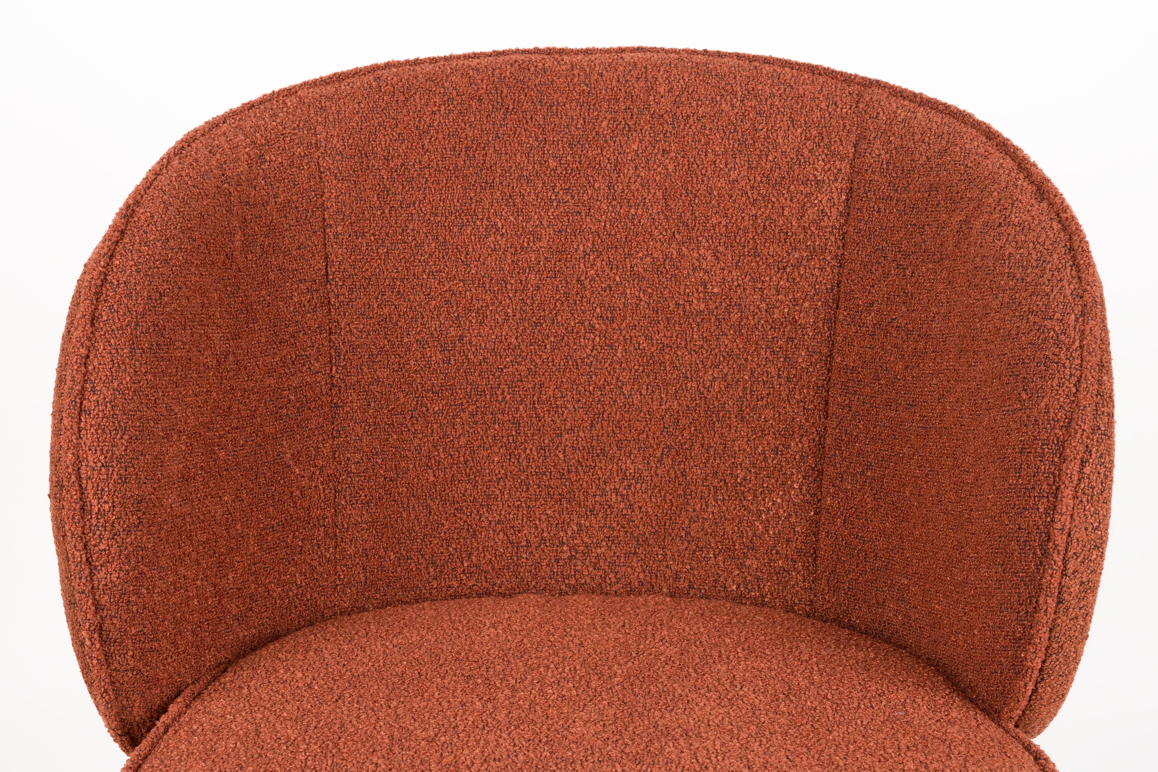 Joa - Dining Room Chair - Polyester - Terracotta/Beige