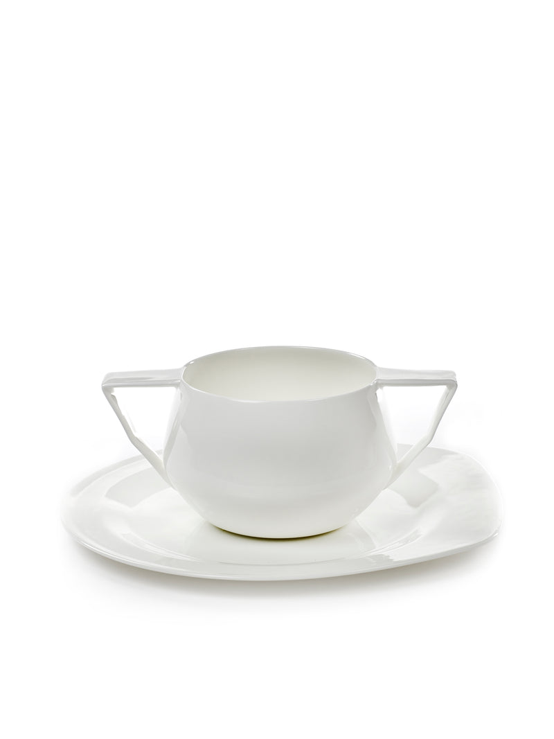 Lot De 4 Tasses À Soupe 2 Oreilles - Bond - Blanc