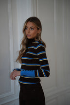 Pull Fin Raph - Chocolat/Bleu