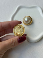 Pendientes David Grau Vintage - Perlas Blancas Irisadas