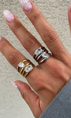 Static Laced Gemstone Ring