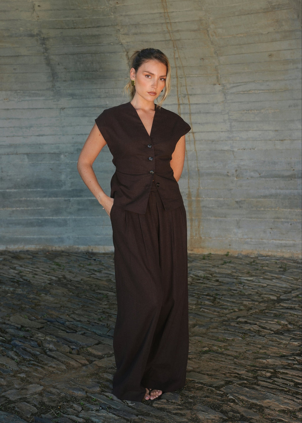 Pantalon Nolla Linen Wide Leg