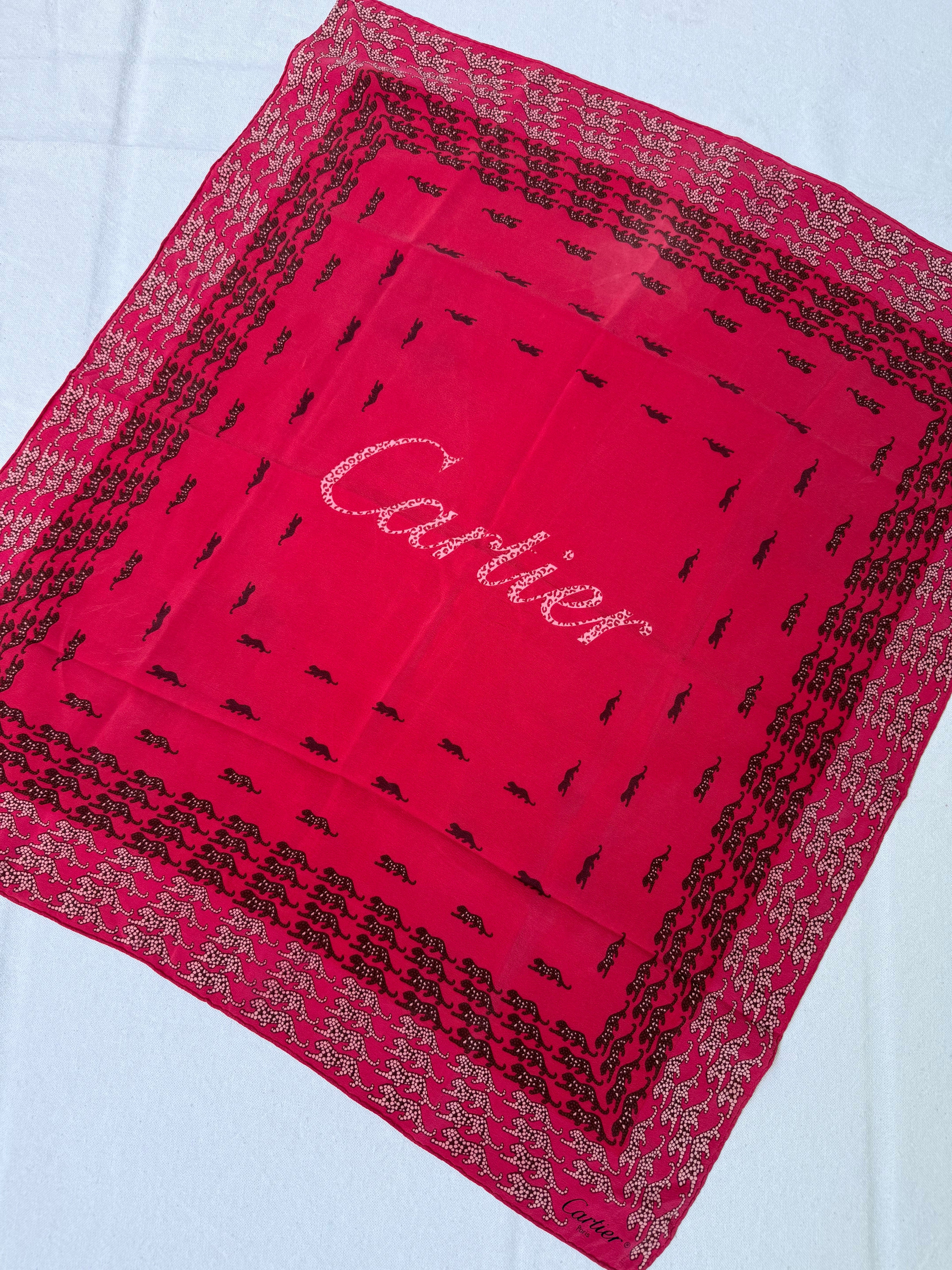 Bufanda Cartier – Patrones de pantera