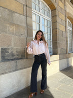 Blusa marrón rosa suave