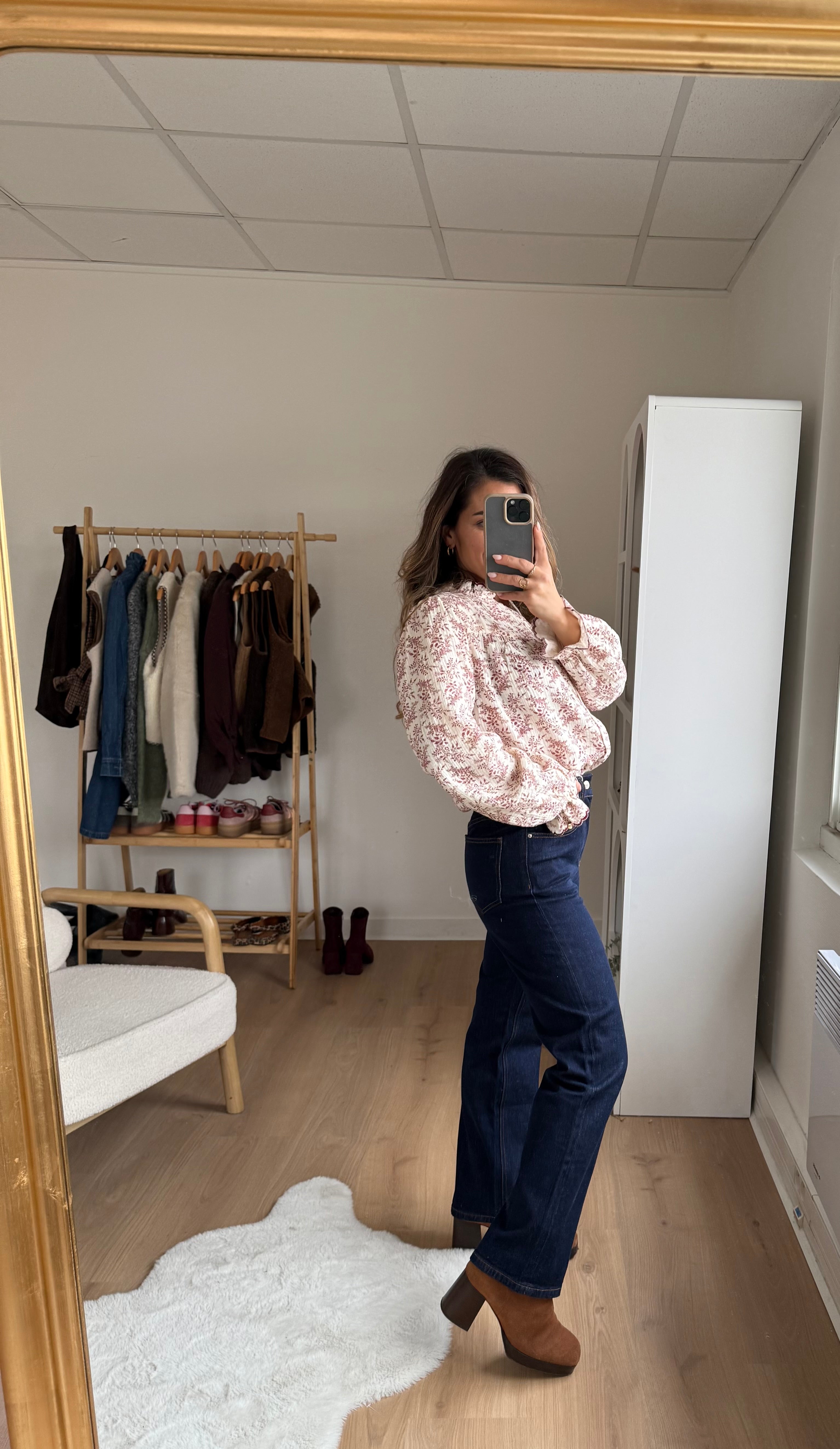 Vaquero recto Solange en denim bruto