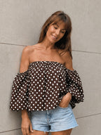 Top Carmen - Choco/White