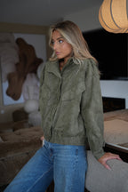Alcina Khaki - Suede Jacket