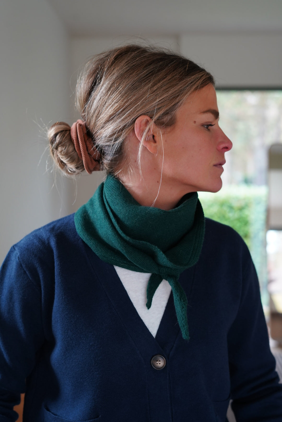 Dark Green Max Mesh Scarf
