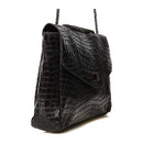 Sac À Bandoulière Maku Croco - Noir