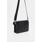 Sac En Bandoulière Amber Crocos - Noir