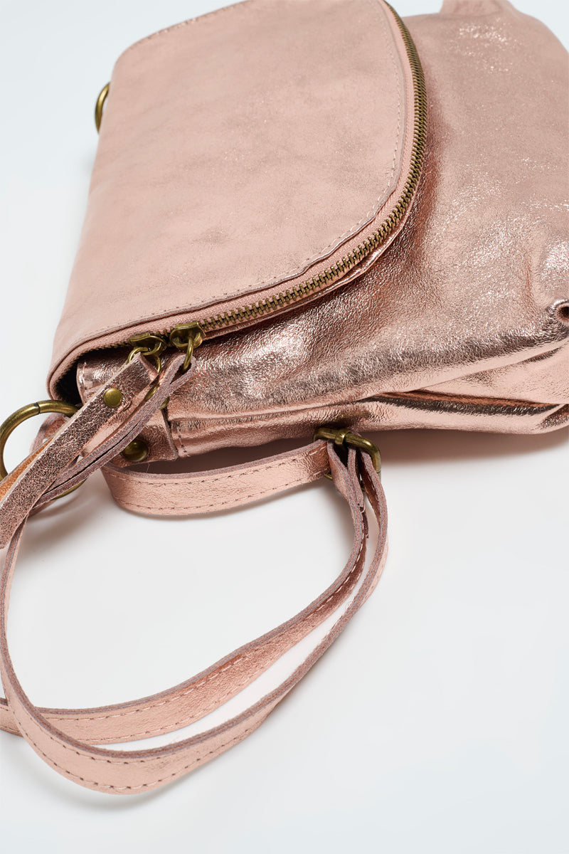 Sac à Bandoulière - Lana - Rose Métallique