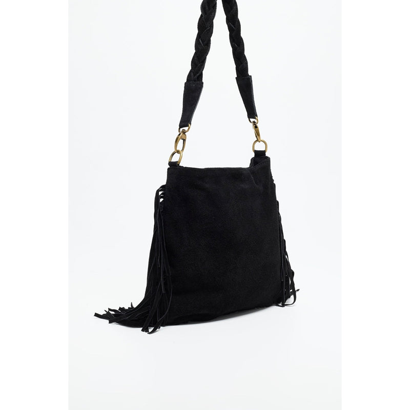 Lucy Fringes Handbag - Black