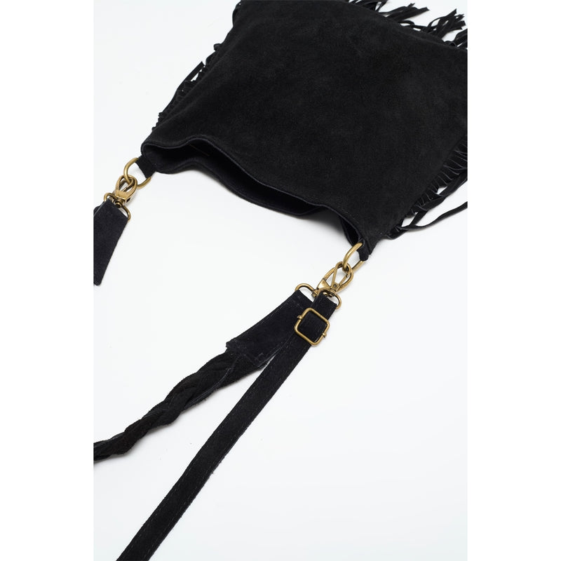 Lucy Fringe Handbag - Black