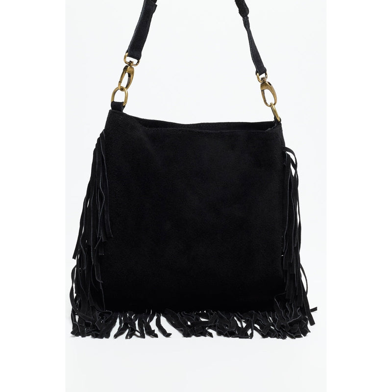 Lucy Fringes Handbag - Black