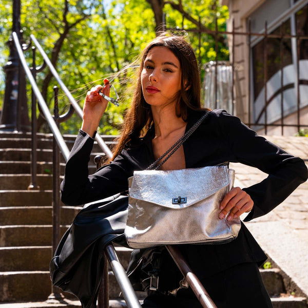 Bolso bandolera Maku - Plata