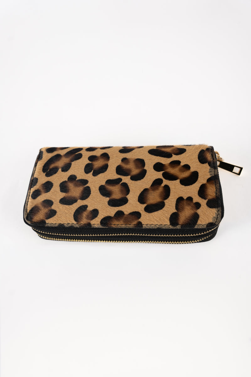 Portefeuille Edge - Motif Leopard Camel