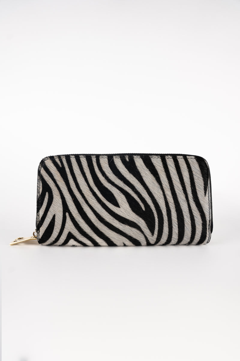 Portefeuille Edge - Motif Zebre Noir