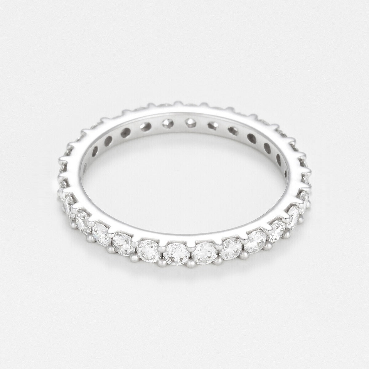 Bague "Tour Complet Lumineux" - Diamants 1Ct/29 - Or Blanc