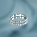 Bague "Tour Complet Lumineux" Diamants 1Ct/29 - Or Blanc 750/1000