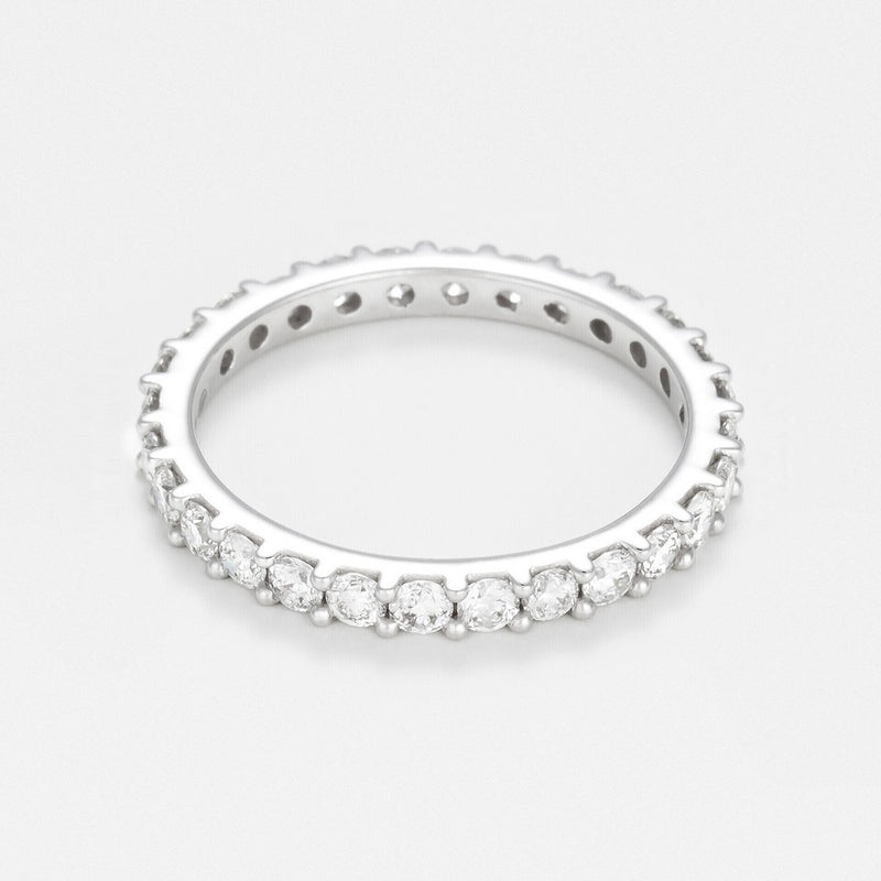 Bague "Tour Complet Lumineux" - Diamants 1Ct/29 - Or Blanc