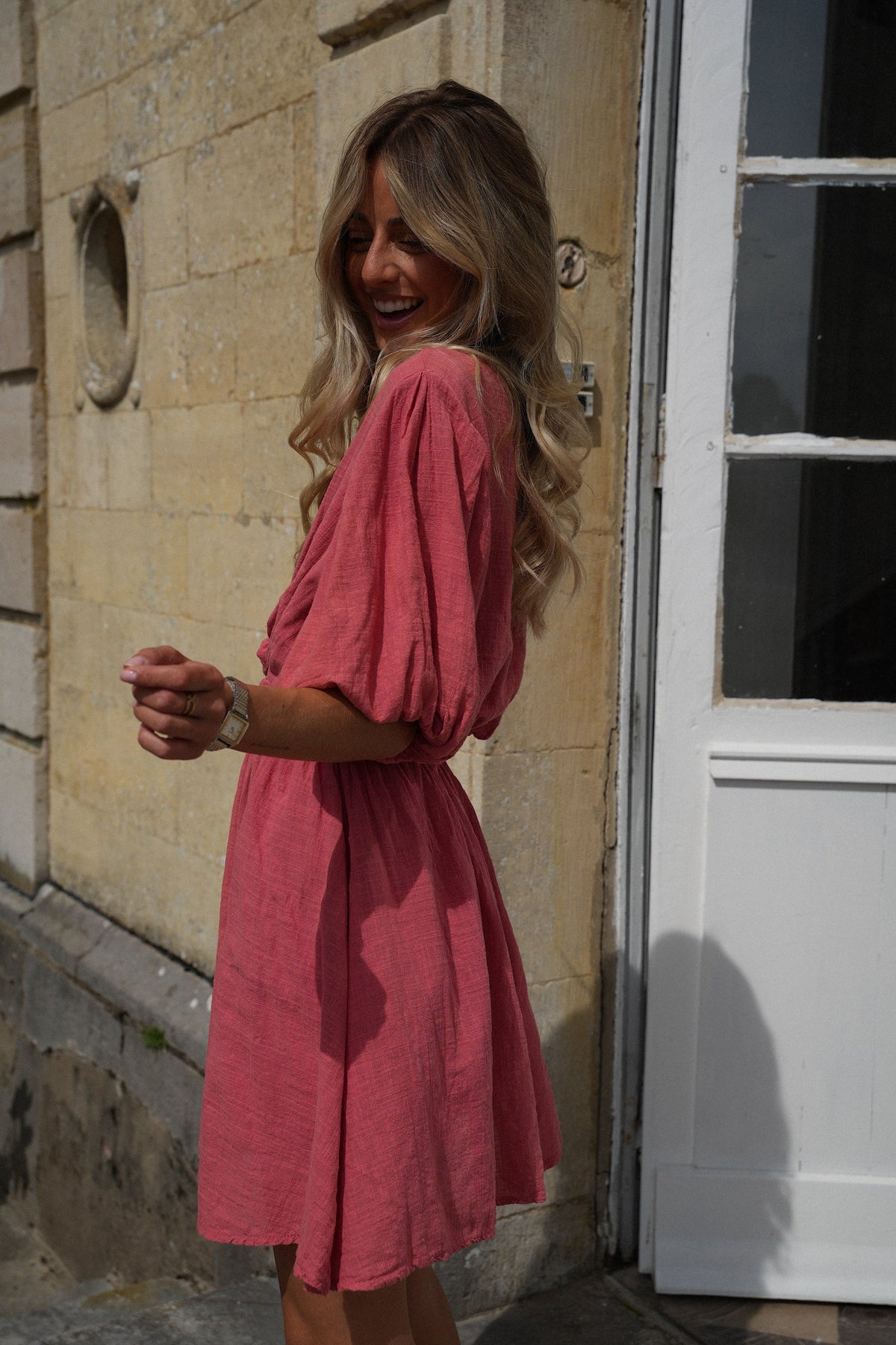 Enola Short Dress - Terracotta