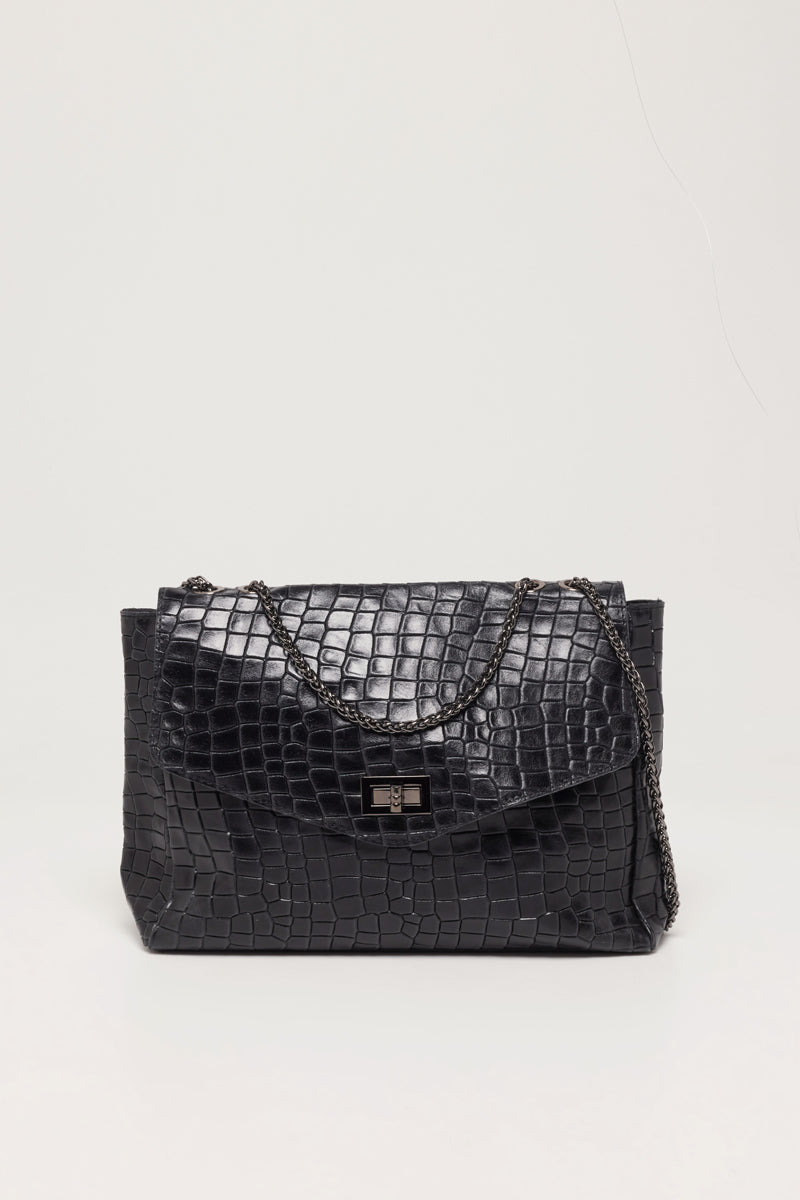 Schoudertas - Maku - Metallic Zwart