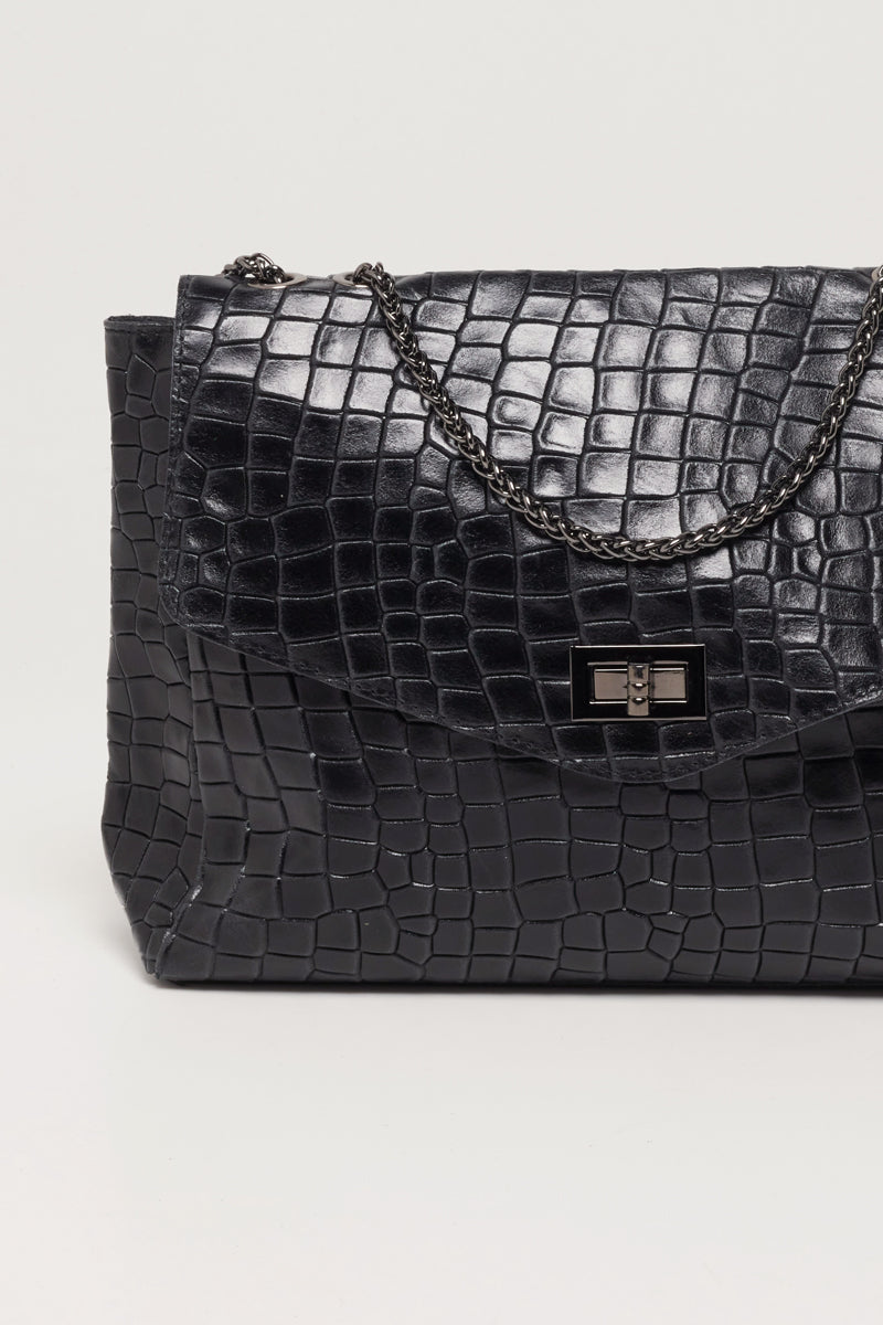 Schoudertas - Maku - Metallic Zwart