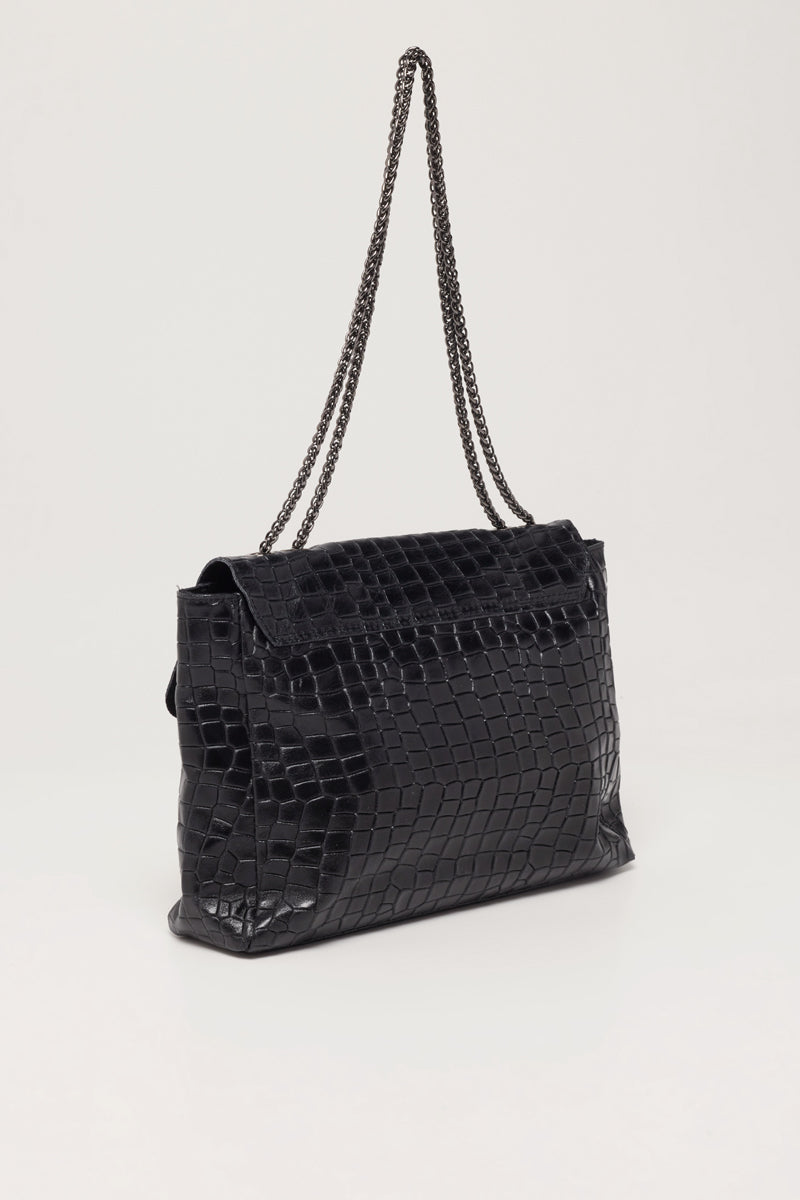 Schoudertas - Maku - Metallic Zwart