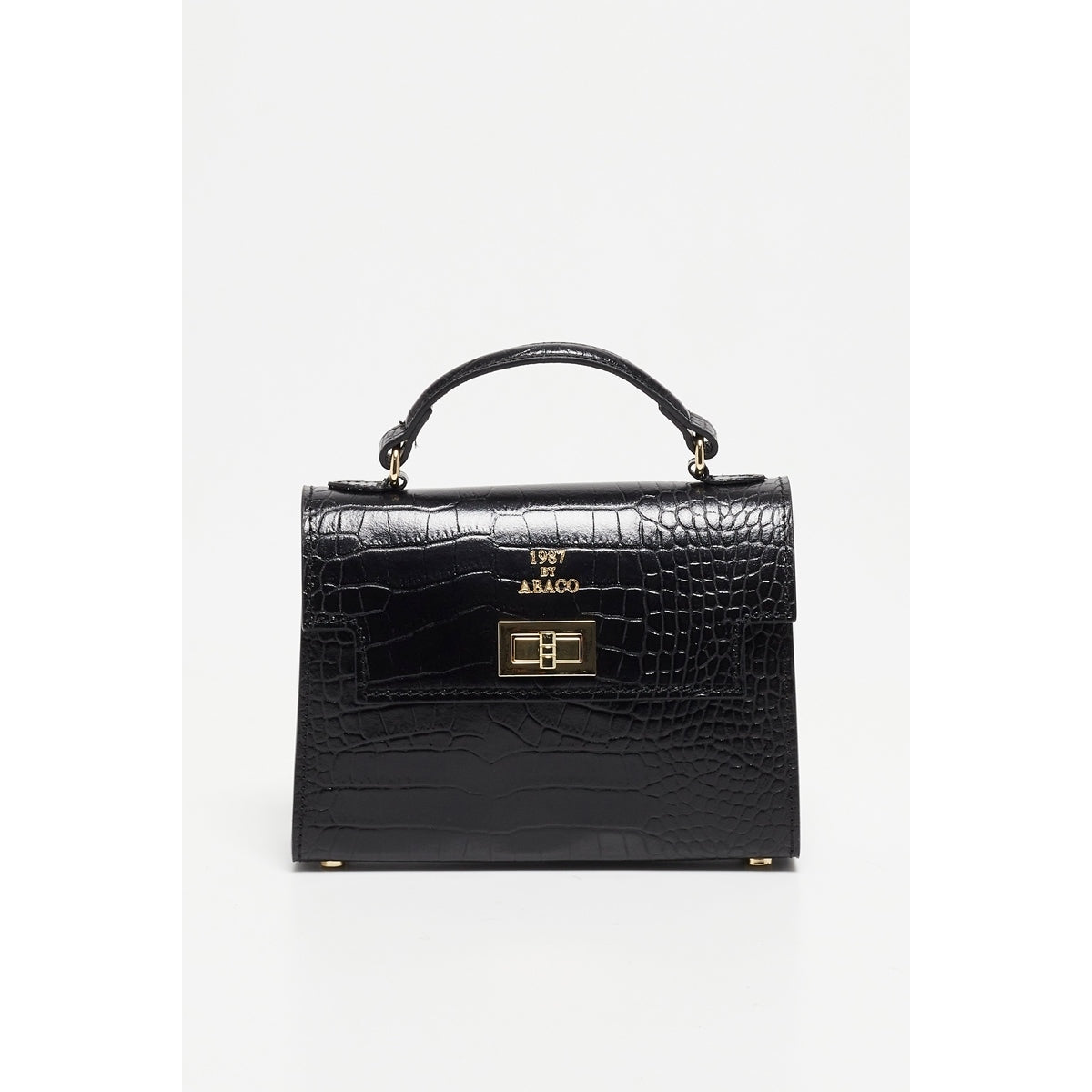 Sac En Bandoulière Sandy Croco - Noir