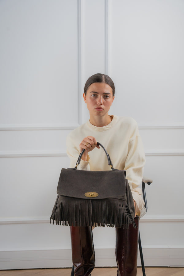 Mick Fringe Handbag - Mocha