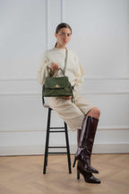 Sac A Main Neva - Vert Bouteille
