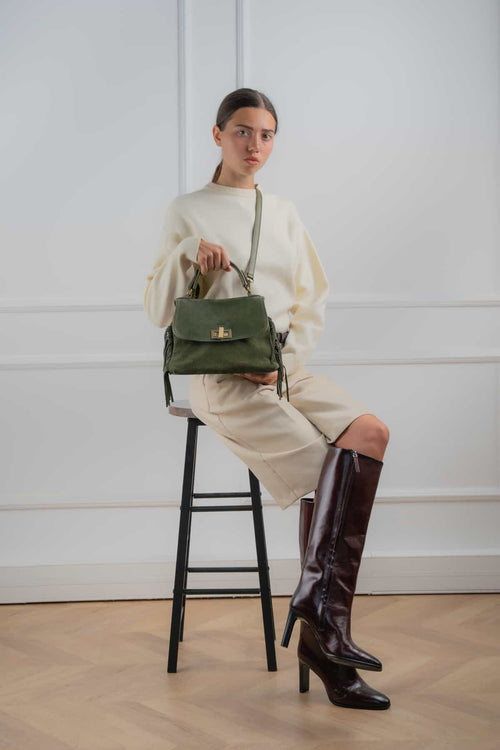 Sac A Main Neva - Vert Bouteille