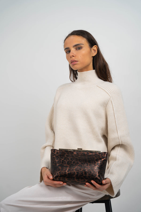 Bolso Bandolera - Norys - Estampado de Leopardo Marrón