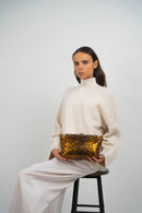 Sac À Bandouliere Norys - Motif Leopard Camel