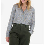 Women’s Long-Sleeved Shirt - Ash Blue