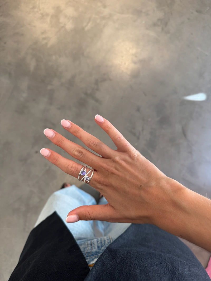 Bague Love Lila Plata