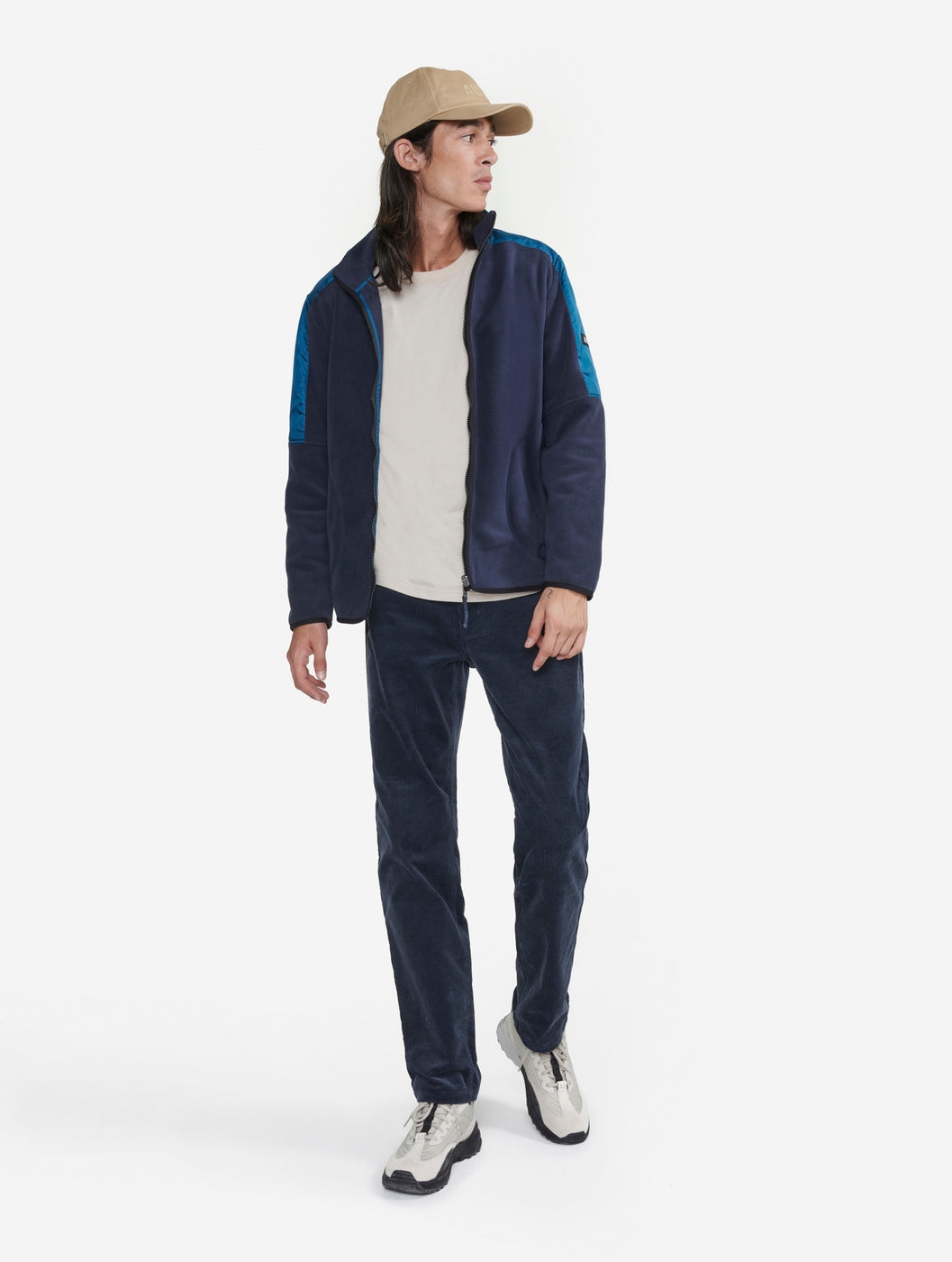 Pile color Empire con zip integrale da uomo