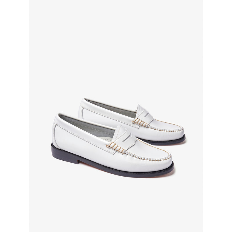 Weejun Wmn Penny - 010 White Lthr W/Black