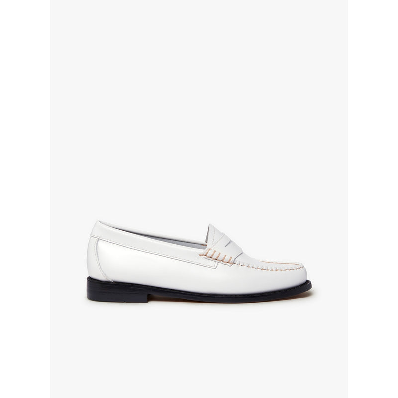 Weejun Wmn Penny - 010 White Lthr W/Black