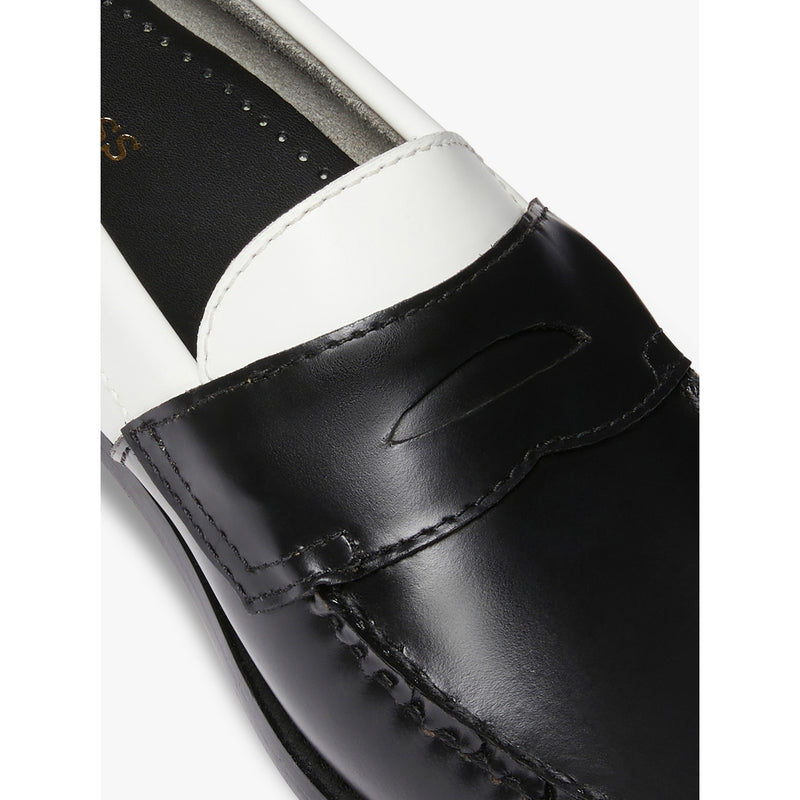 Weejun Wmn Penny Two Tone - 010 White Lthr W/Black
